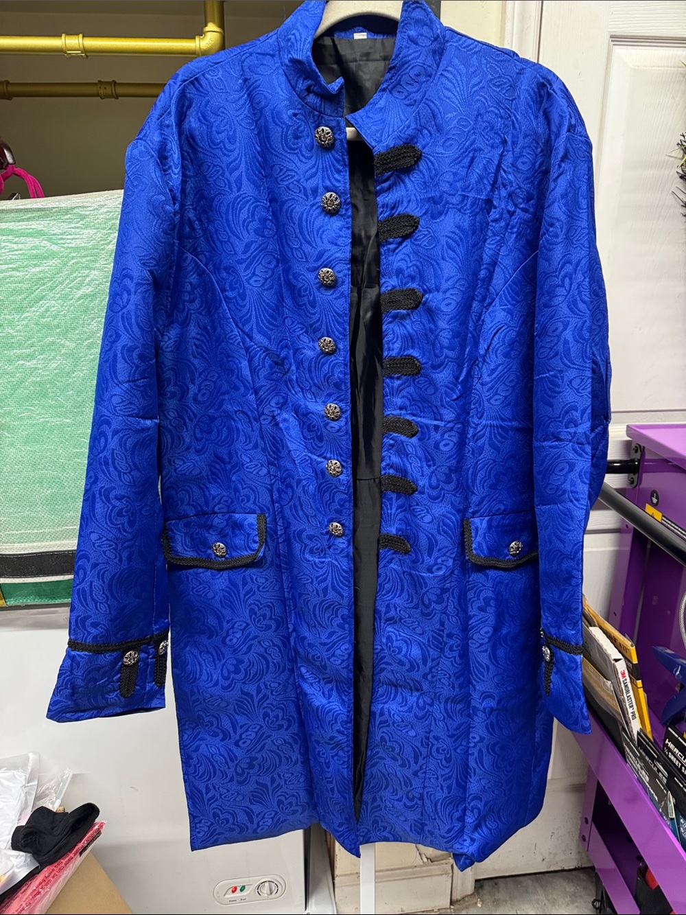 3X royal blue Renaissance coat costume